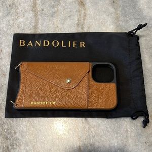 Bandolier Side Slot iPhone 11 case in Sienna/Gold